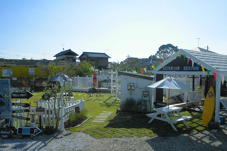 千葉県大網白里にある外構・エクステリアのバイナルフェンス展示場