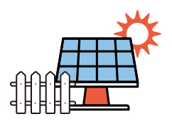 太陽光発電施設へオシャレな白いバイナルフェンスの設置